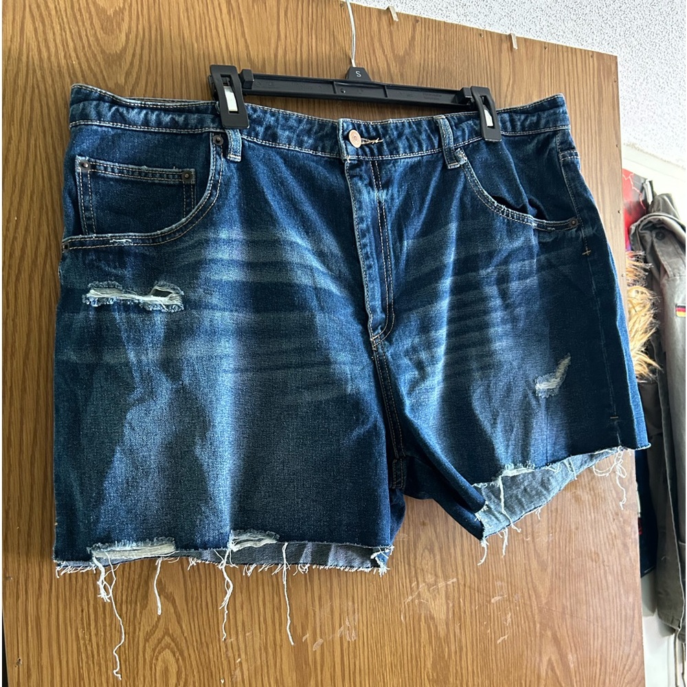 Plus size jean shorts